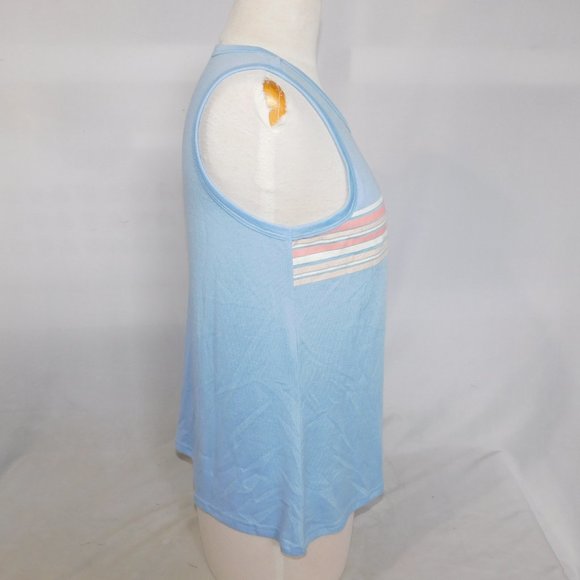 Hurley Since 1999 Womens L Blue Pink White Soft & Cozy Tank Top New with Tag - Picture 7 of 10